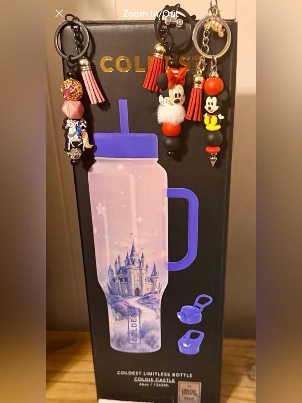 Coldest Limitless Ultra Bottle- with 3 handmade Keychain charms,paracord & boot